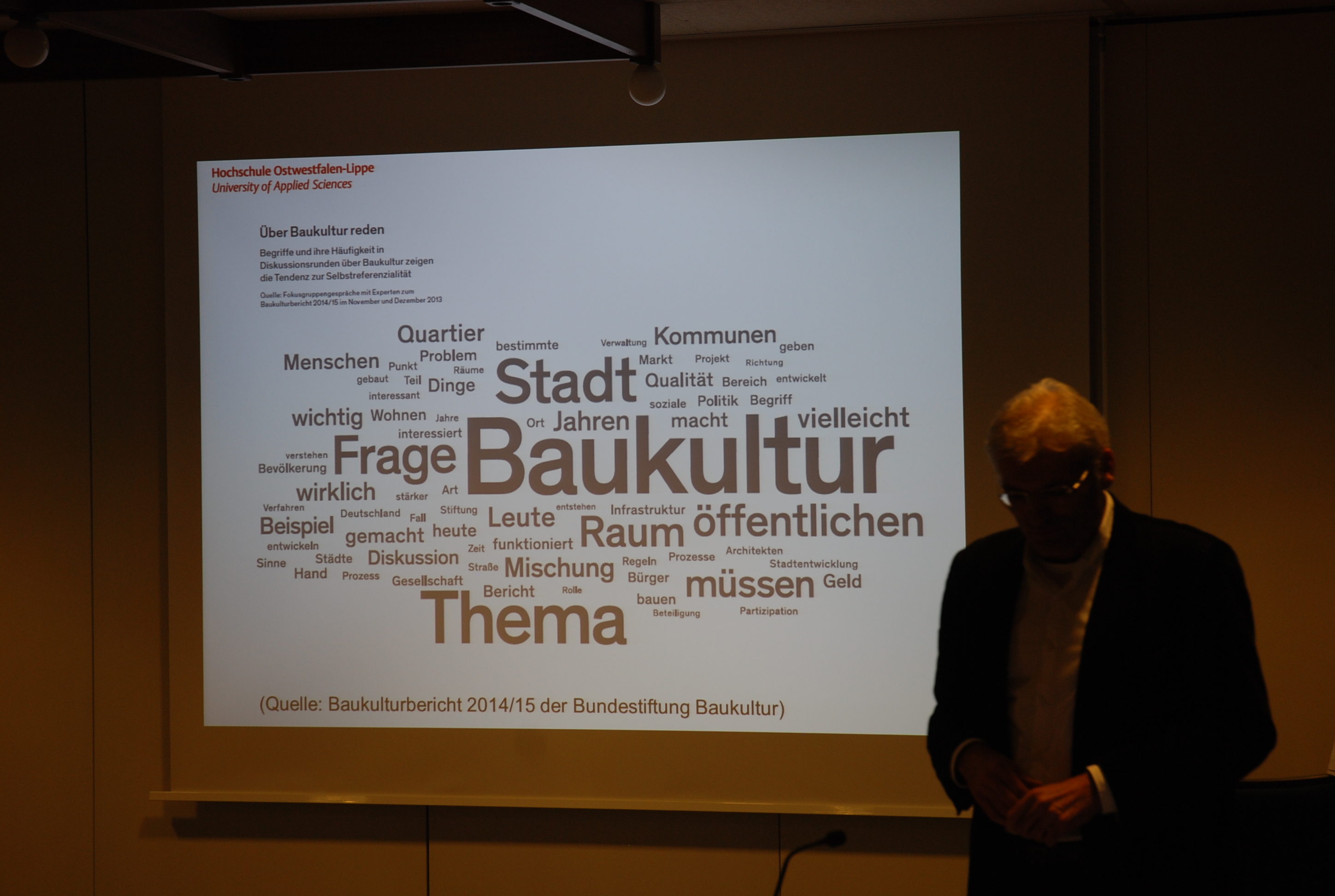 Bild von Prof. Oliver Hall am 14.02.2015 in Paderborn zum Thema Baukultur in der Praxis